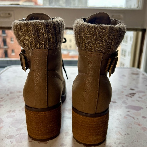 MIA Women's Leather Lace Up Tan Boots Size 8 Excellent condition - Picture 10 of 13